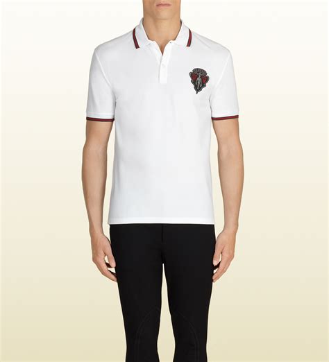 extra large gucci polo shirt mens|white gucci polo shirts men.